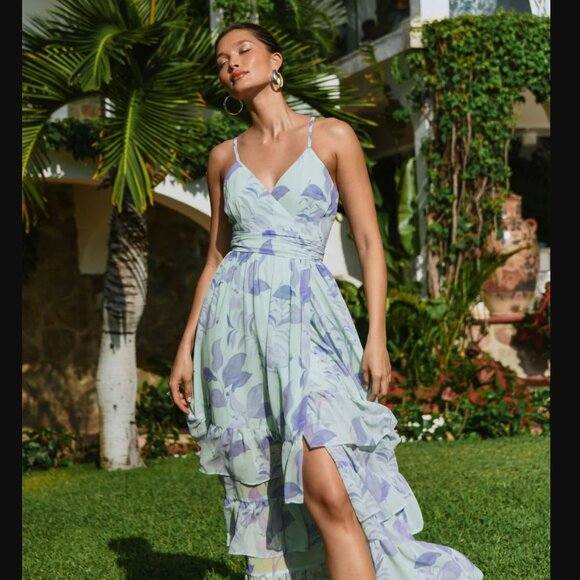 Hutch Imani Maxi Dress - Sz XS - Patina Tropical Foliage - like new! - Picture 2 of 5